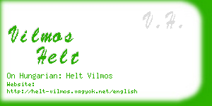 vilmos helt business card